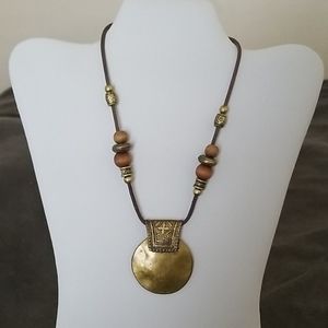 Vintage Copper Medallion Necklace